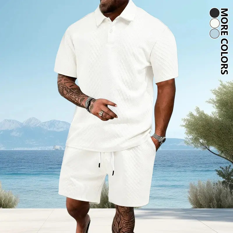 Men's Lightweight Summer Beach Outfit 2-Piece Set
